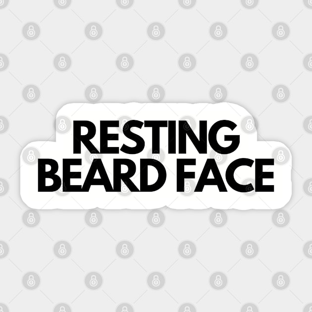 Resting Beard Face Sticker by Litehouse Tees